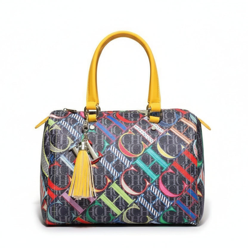 CH Carolina Herrera Multicolor Logo Bowler Bag 👜🌈✨