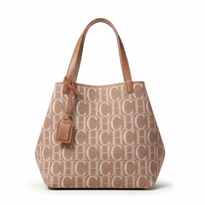 CH Carolina Herrera Monogram Canvas Tote Bag 👜 ✨