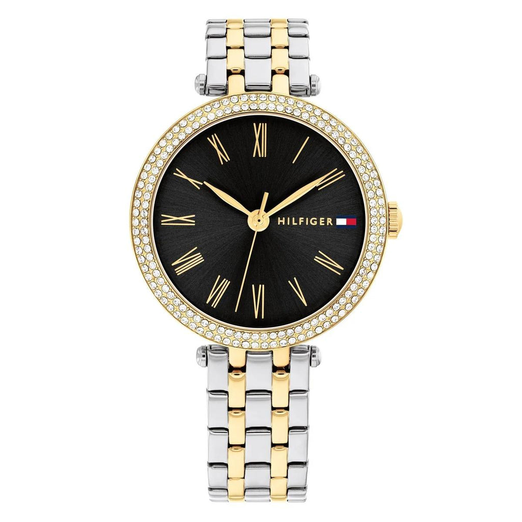 Tommy Hilfiger Two Tone Crystal Bezel Watch ✨⌚️🏙️