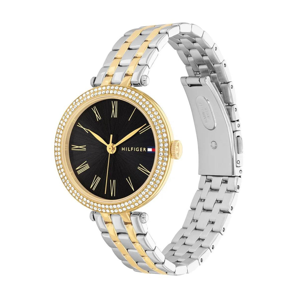 Tommy Hilfiger Two Tone Crystal Bezel Watch ✨⌚️🏙️