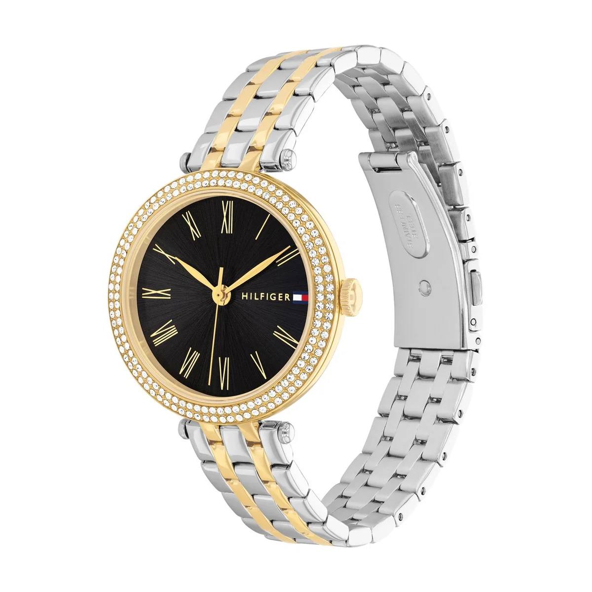 Tommy Hilfiger Two Tone Crystal Bezel Watch ✨⌚️🏙️
