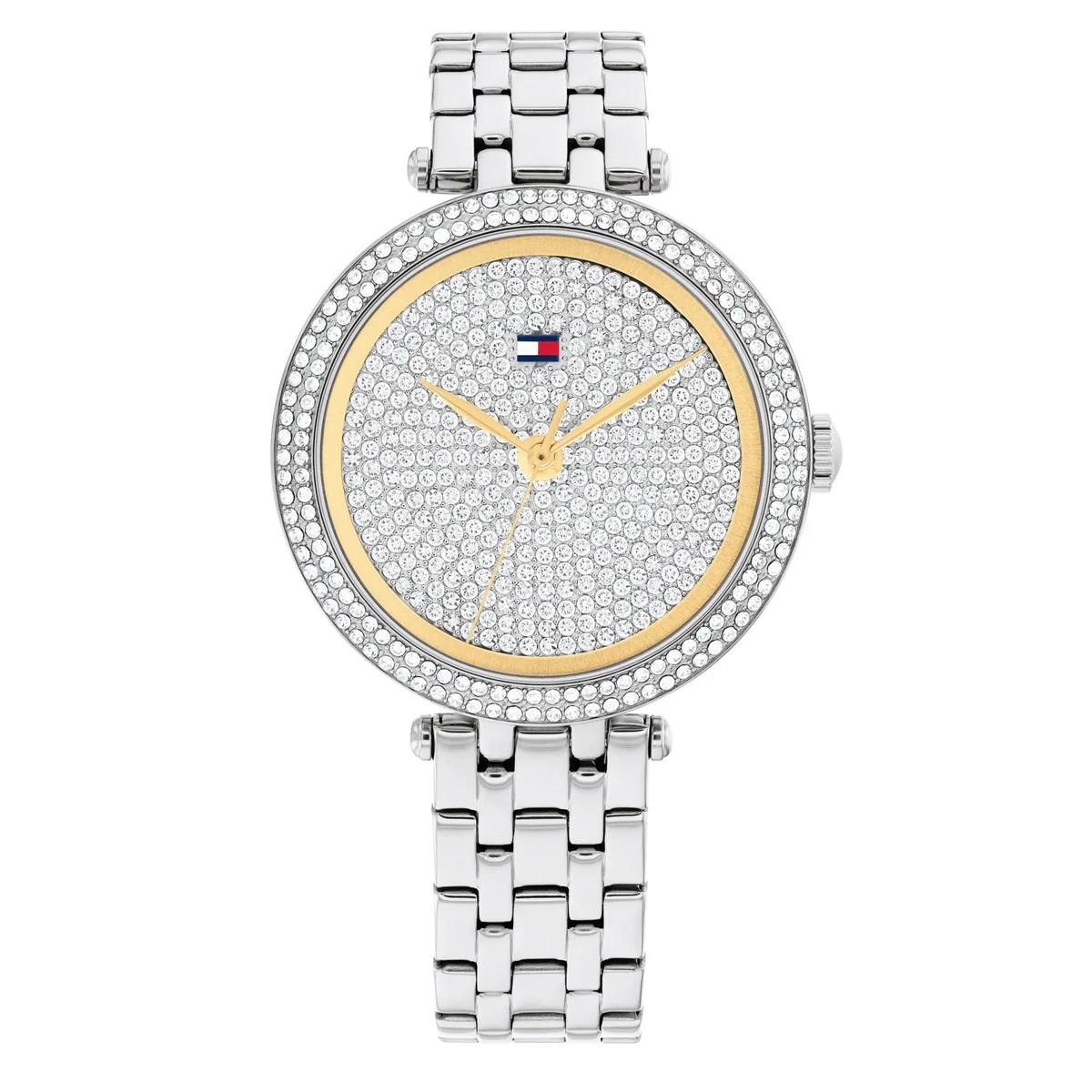 Tommy Hilfiger Crystal Pave Dial Two Tone Watch 💎 ✨ ⌚