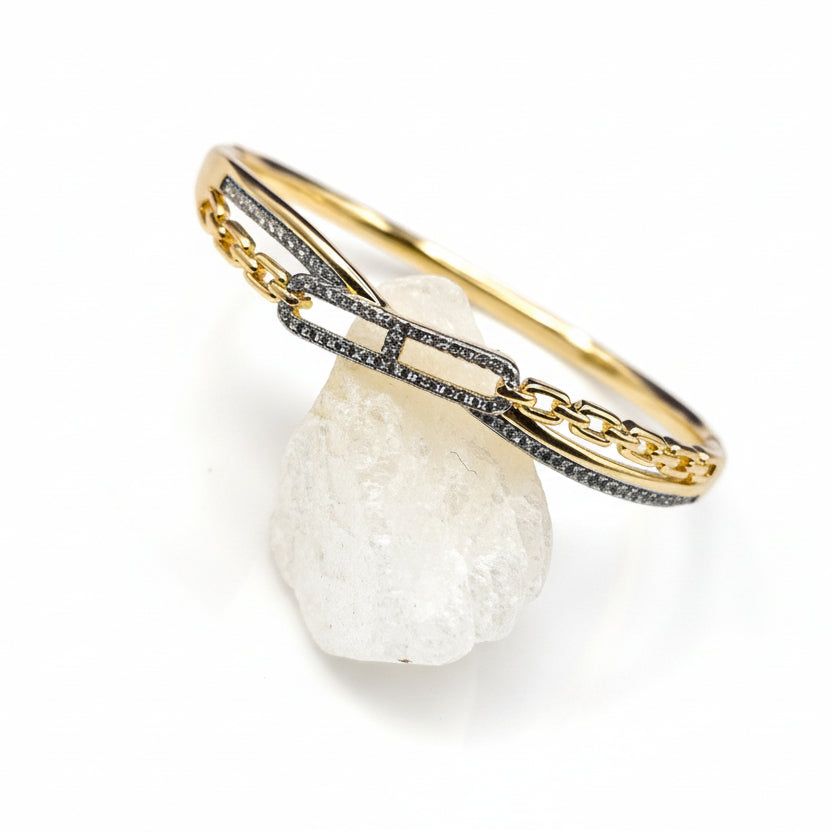 Jewelry Diamond Pave Link Bracelet 💎✨🔗