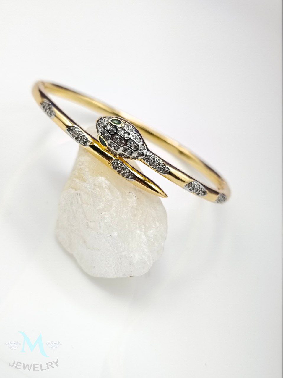 Jewelry Diamond Serpent Bangle 🐍💎✨