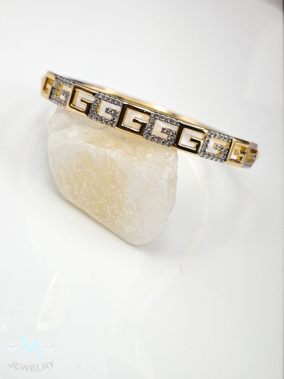 Jewelry Greek Key Gold Bangle Bracelet ✨ 🏛️ 💎