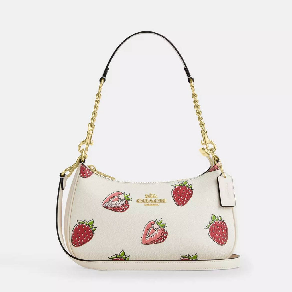 Coach Teri Shoulder Bag with Strawberry Print 🍓👜✨