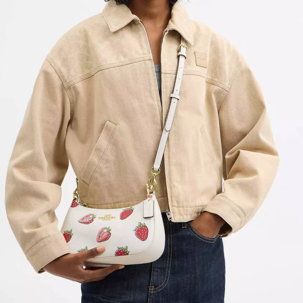 Coach Teri Shoulder Bag with Strawberry Print 🍓👜✨