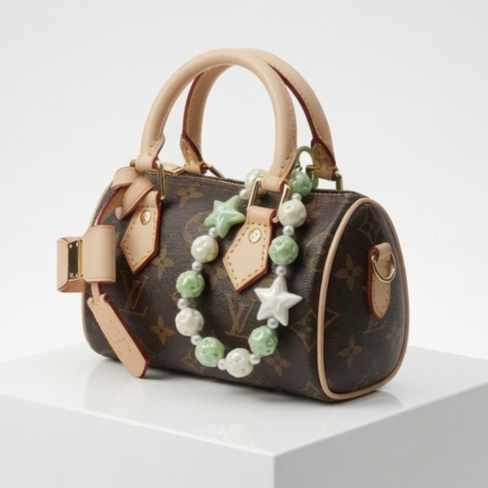 Louis Vuitton Monogram Nano Speedy with Custom Bag Charms 🧳🍬🎀
