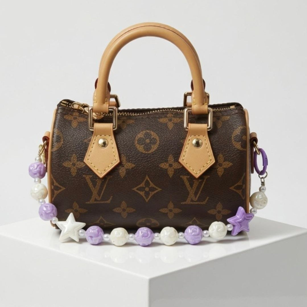 Monogram Nano Speedy with Floral Charm Louis Vuitton 👜✨🌸