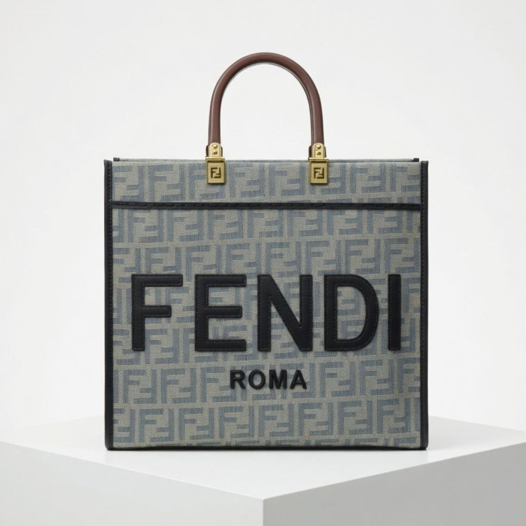 Fendi Sunshine Roma Tote in Denim FF Canvas 👜💙✨