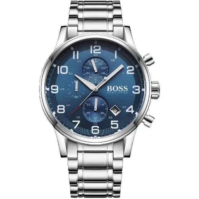 HUGO BOSS Grand Prix Chronograph Watch in Stainless Steel ⌚️💎✨