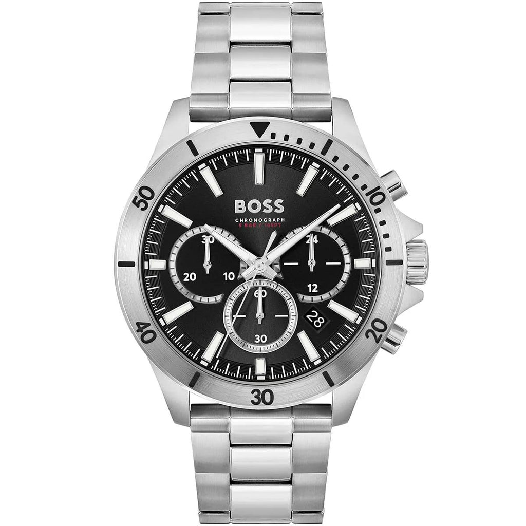 BOSS Men's Admiral Chronograph Two Tone Gold and Silver Watch ⌚✨💼