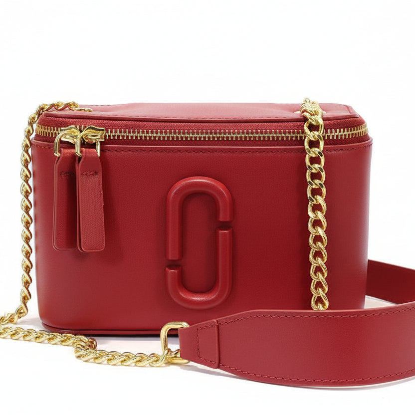 Marc Jacobs Red Vanity Leather Crossbody Bag 🎒❤️✨