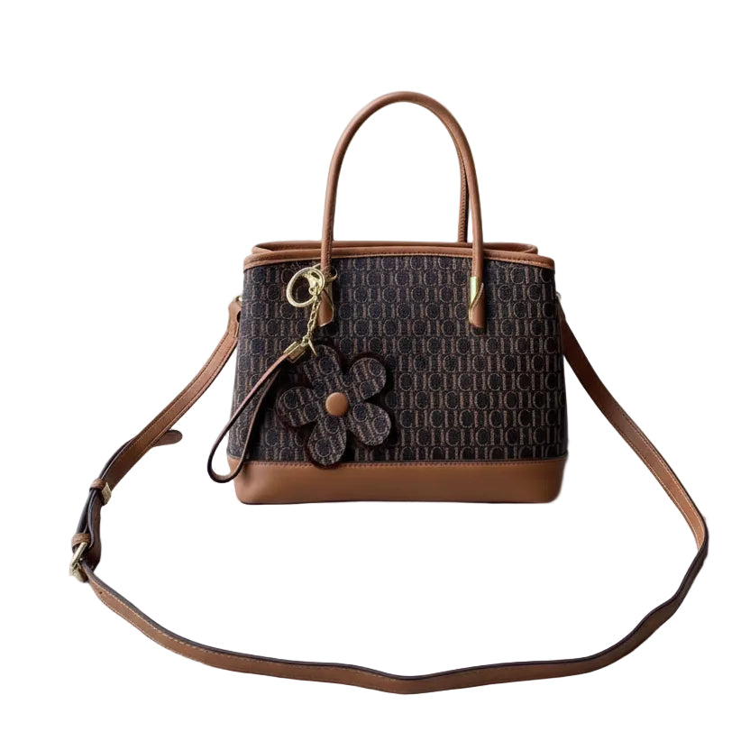 CH Monogram Mini Tote with Floral Charm 👜✨🤎