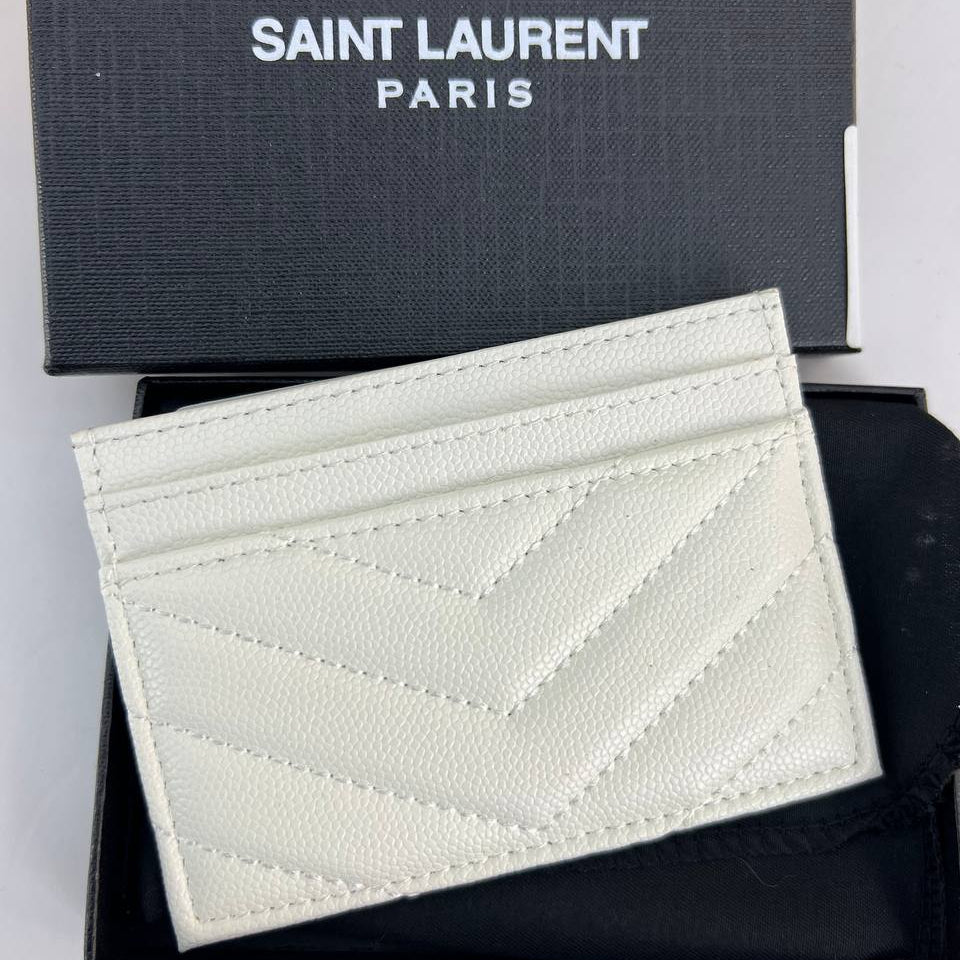 Monogram Quilted Card Holder Saint Laurent ✨ 💳 💼