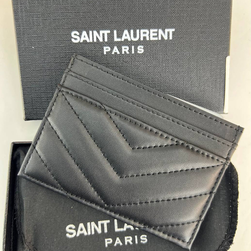 Monogram Quilted Card Holder Saint Laurent ✨ 💳 💼