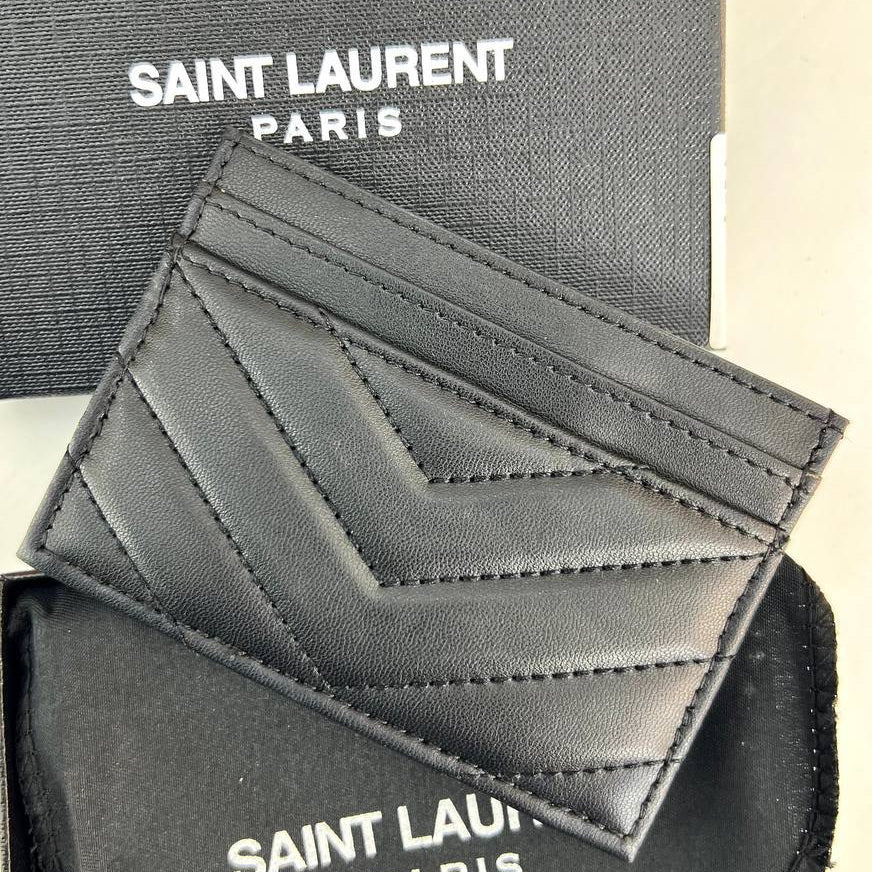 Monogram Quilted Card Holder Saint Laurent ✨ 💳 💼