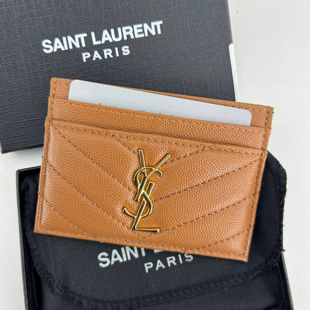 Monogram Quilted Card Holder Saint Laurent ✨ 💳 💼