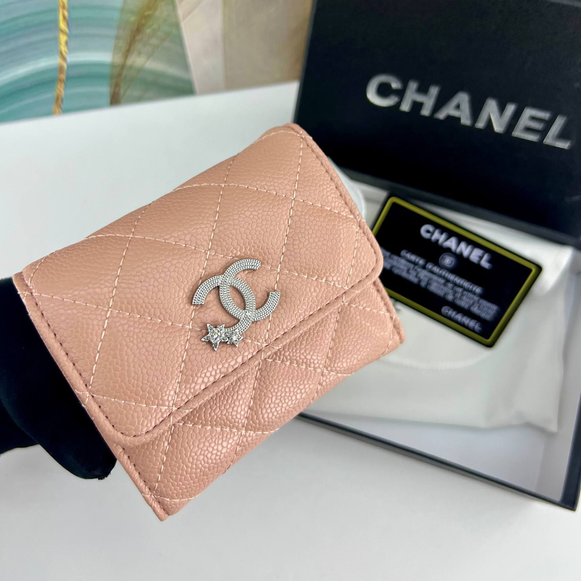Chanel Star Embellished Caviar Wallet ✨👜💫