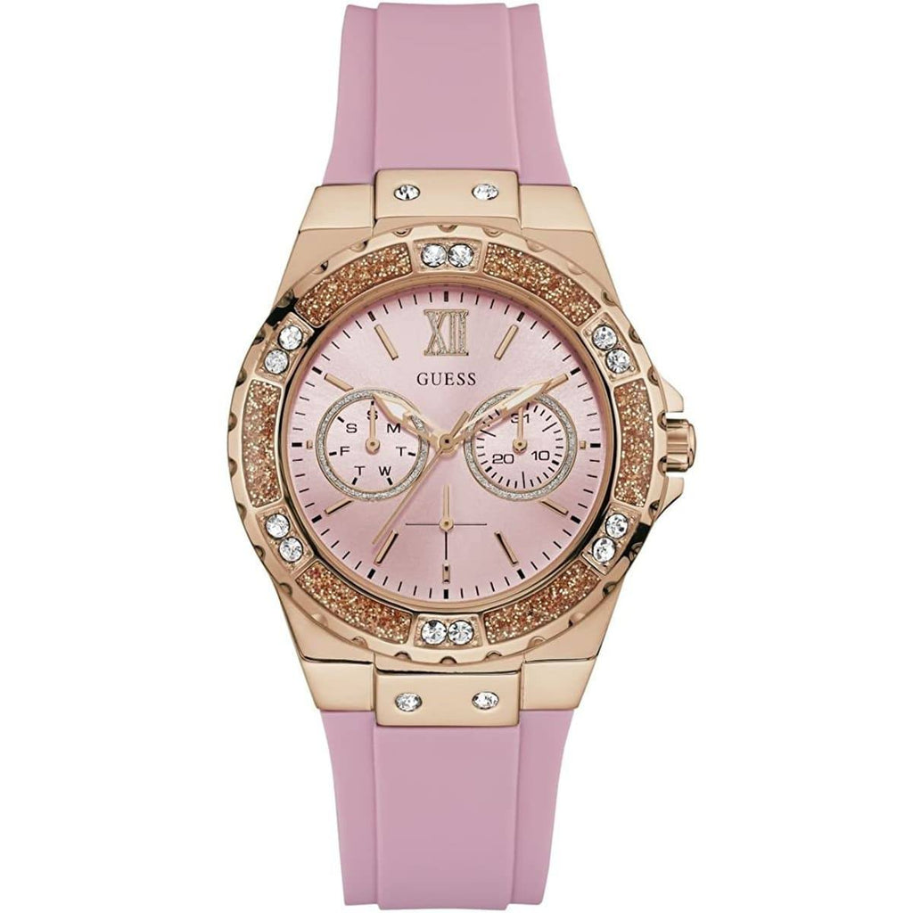 Guess Limelight Multifunction Rose Gold Tone Silicone Watch ⌚✨💙