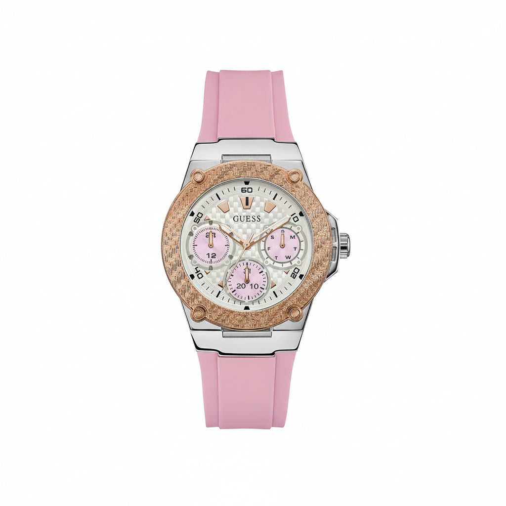 GUESS Multi-Function Sport Watch with Textured Bezel ⌚✨💖