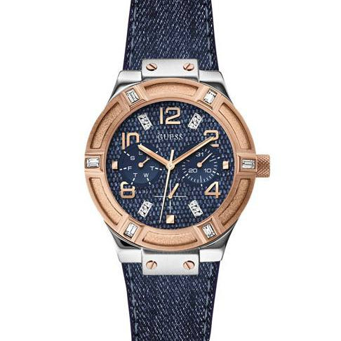 Guess Denim Gold Multi-Function Ladies Watch ⌚✨💙