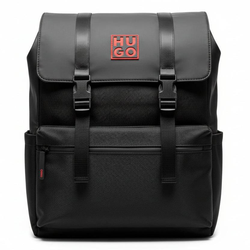 Hugo Men's Contrast Logo Flap Backpack 🎒💼🔥