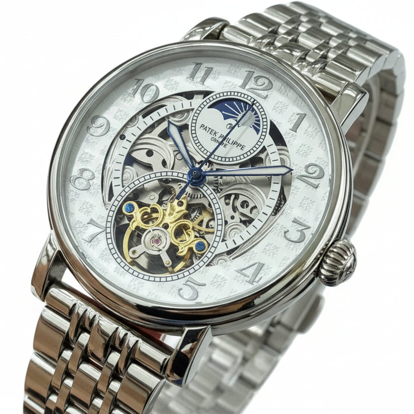 Patek Philippe Skeleton Moonphase Luxury Watch ⌚✨💎