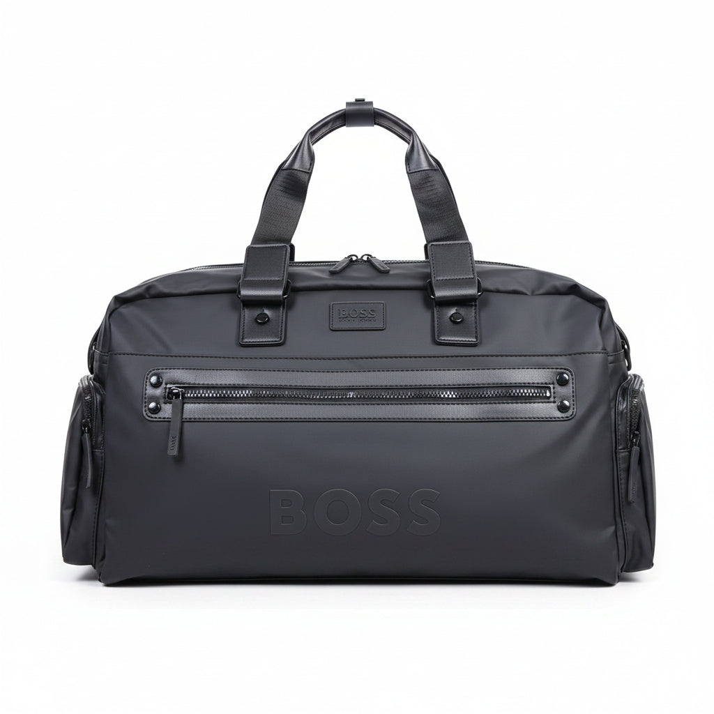 BOSS Matte Black Luxury Duffel Bag 💼 🖤 ✨