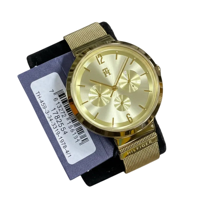 Tommy Hilfiger Gold Multifunction Mesh Bracelet Watch ⌚✨🏆