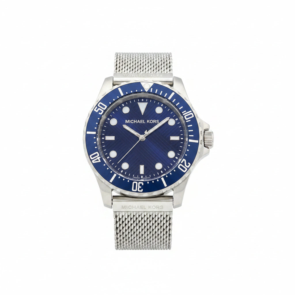 Michael Kors Deep Sea Blue Divers Watch with Mesh Bracelet ⌚️🌊✨