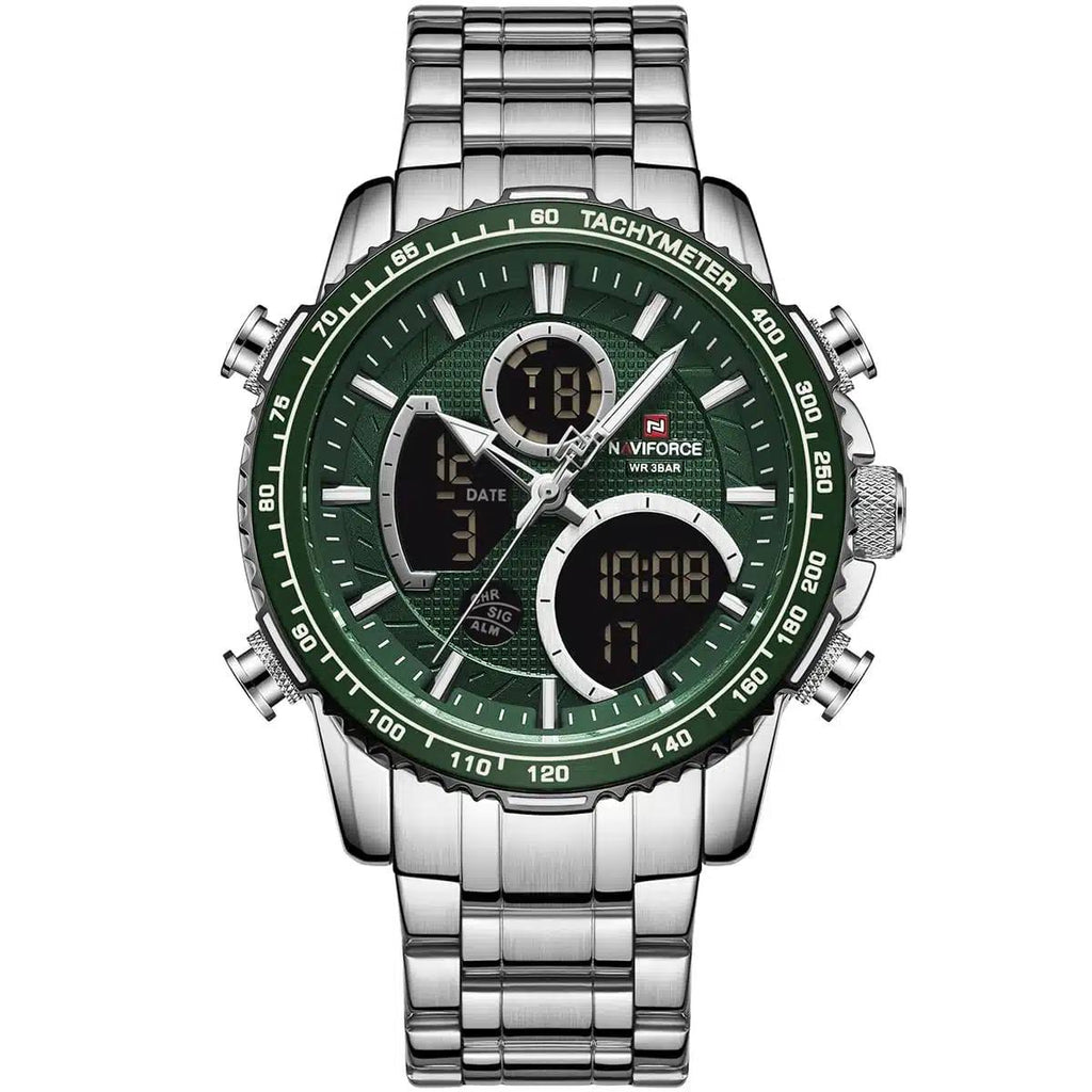 NAVIFORCE Green Dial Chronograph Sport Watch ⌚🟢✨