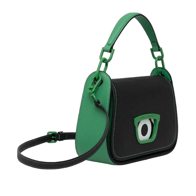 Karl Lagerfeld K/Ikonik Black and Green Crossbody Bag with Eye Detail 💚⚫️👁️