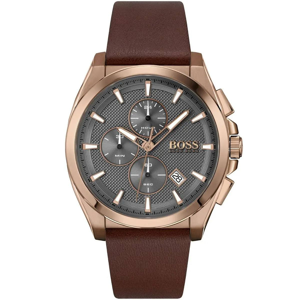 Hugo Boss Grand Prix Rose Gold Chronograph Watch ⌚✨🤎