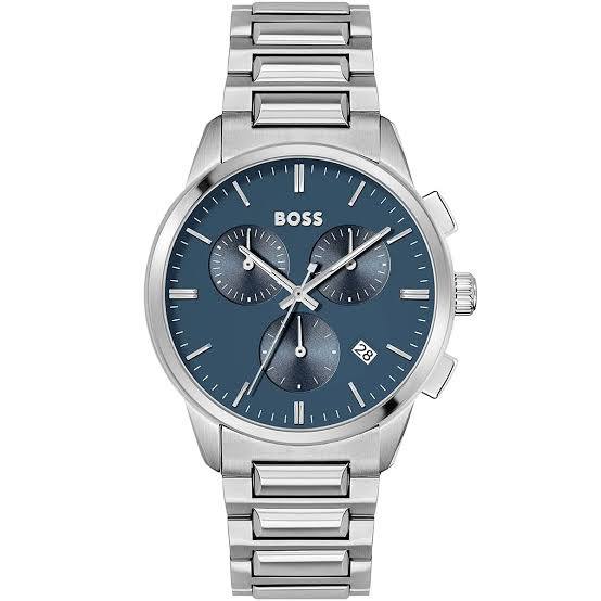 BOSS Men’s Chronograph Watch with Blue Sunray Dial ⌚️✨💙