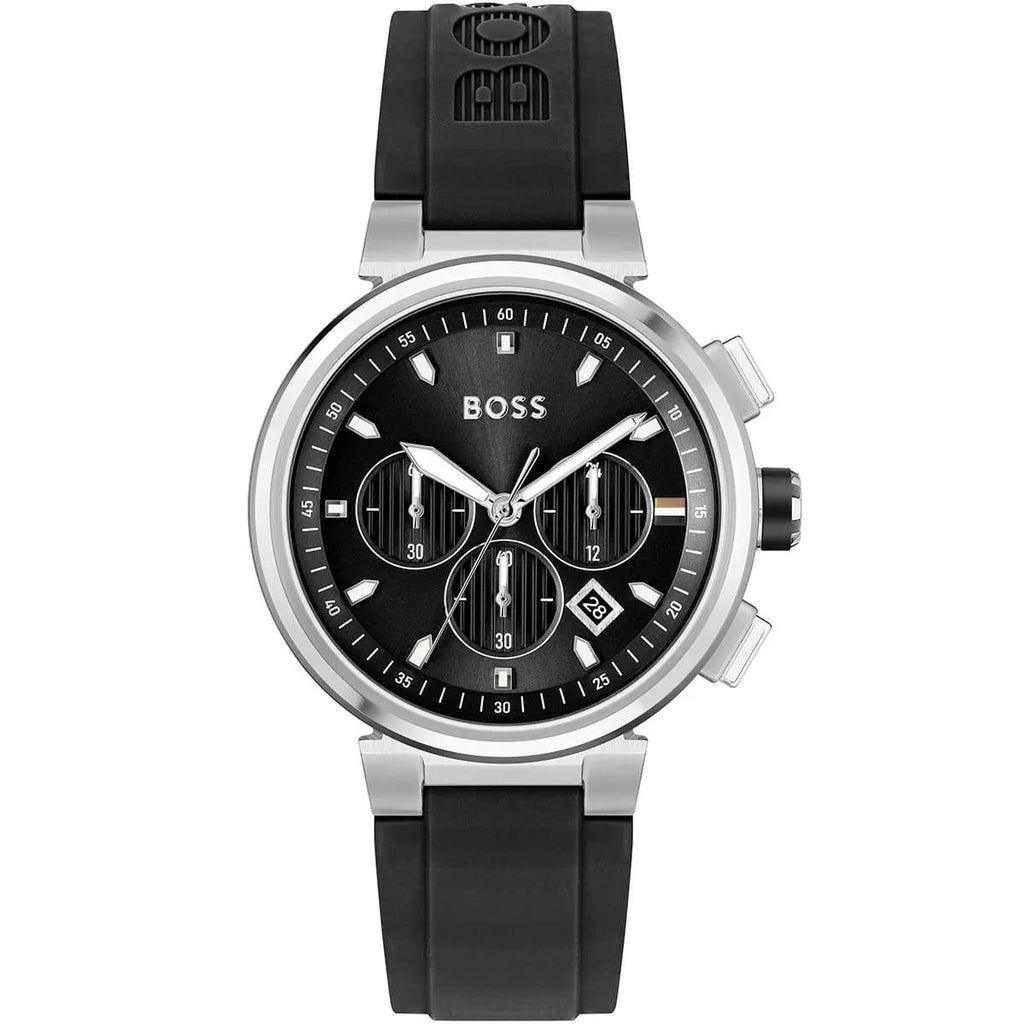 BOSS Volane Chronograph Black Silicone Men's Watch ⌚️🖤🕶️