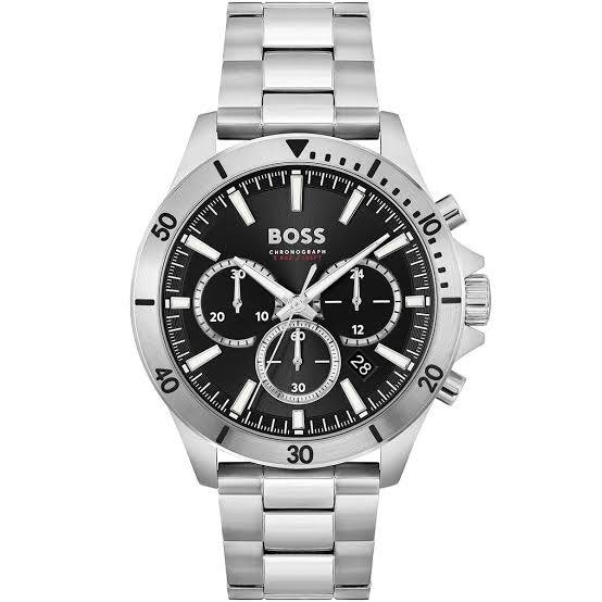 Hugo Boss Admiral Chronograph Men's Silver Steel Watch ⌚️💼✨