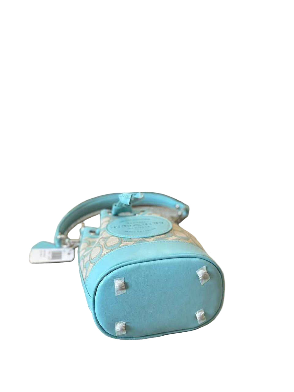 💙 COACH Signature Canvas Mini Bucket Bag in Aqua 💧