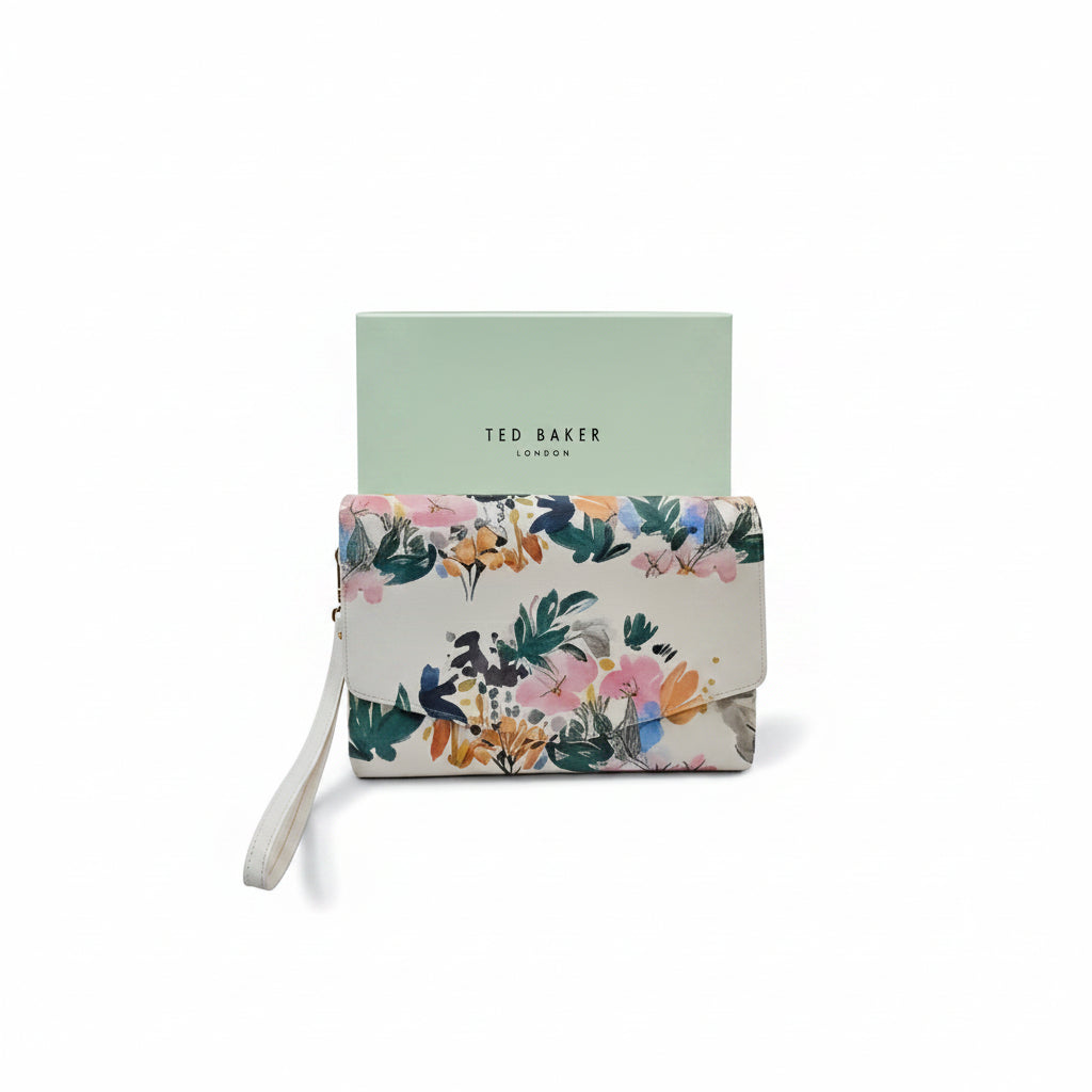 Ted Baker Floral Print Wristlet Clutch 🌸🍃✨