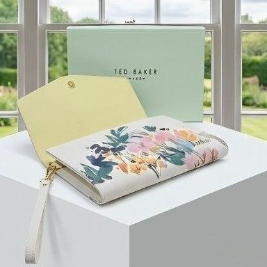 Ted Baker Floral Print Wristlet Clutch 🌸🍃✨