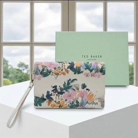 Ted Baker Floral Print Wristlet Clutch 🌸🍃✨