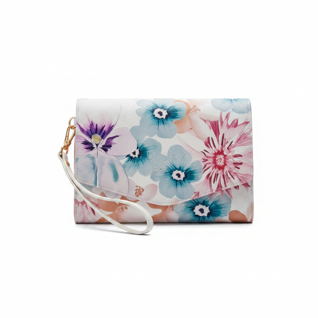 Ted Baker Floral Print Wristlet Pouch Bag🌸👜✨