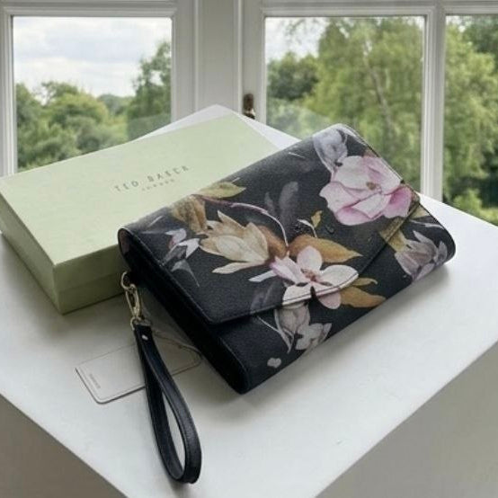 Ted Baker Floral Magnolia Wristlet Pouch 🌸✨💼