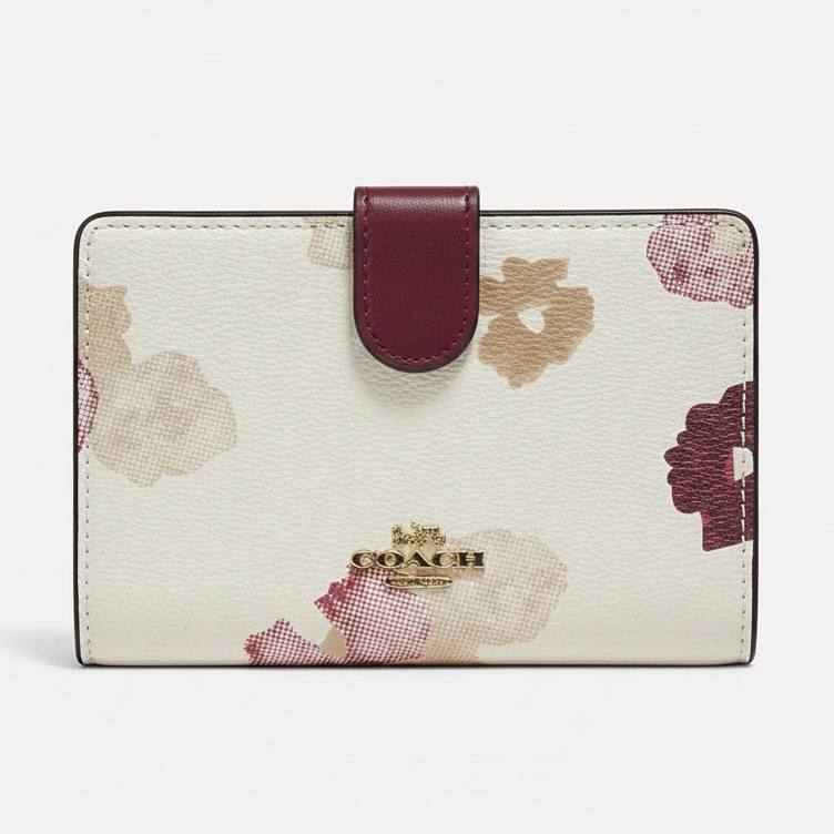 Coach Medium Corner Zip Wallet in Floral Print 🌸👛✨