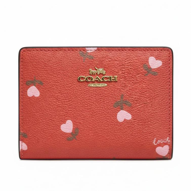 Coach Heart Petal Print Billfold Wallet 💖🌸✨