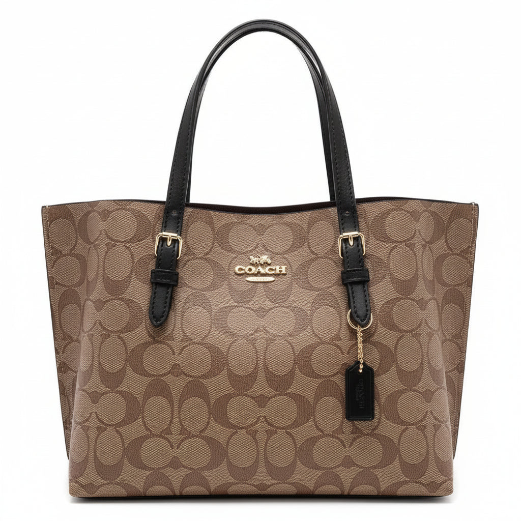 Coach Signature Canvas Carryall Tote in Brown & Black 👜✨🏙️