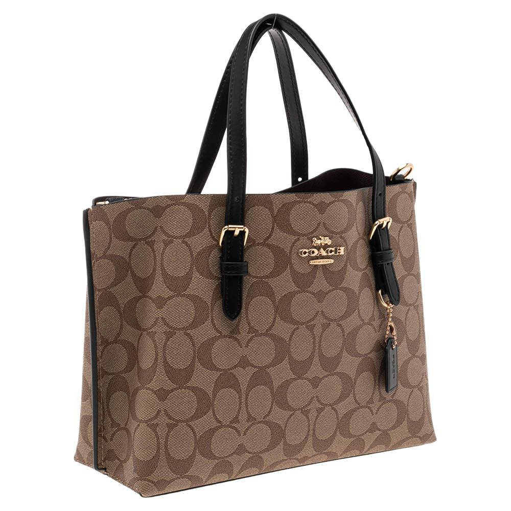 Coach Signature Canvas Carryall Tote in Brown & Black 👜✨🏙️