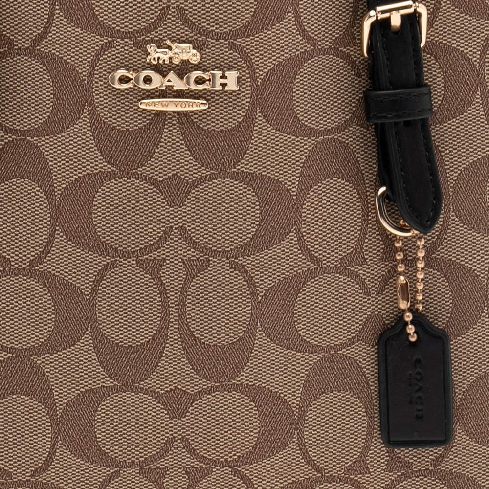 Coach Signature Canvas Carryall Tote in Brown & Black 👜✨🏙️