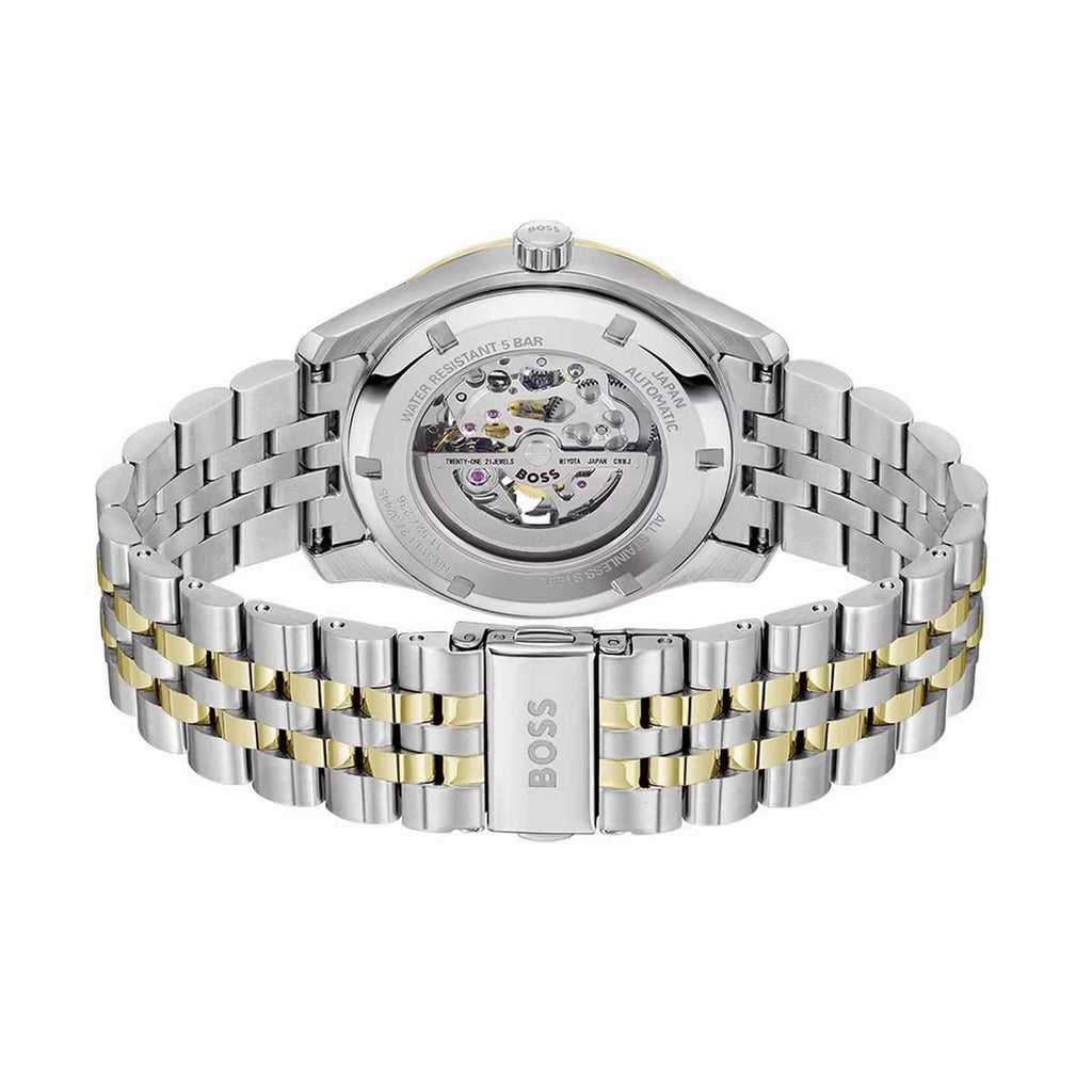 Hugo Boss Skeleton Automatic Two-Tone Men’s Watch ⌚✨💎