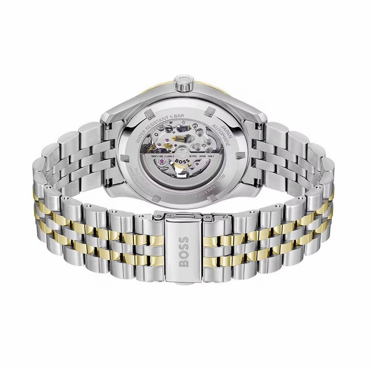 Hugo Boss Skeleton Automatic Two-Tone Men’s Watch ⌚✨💎
